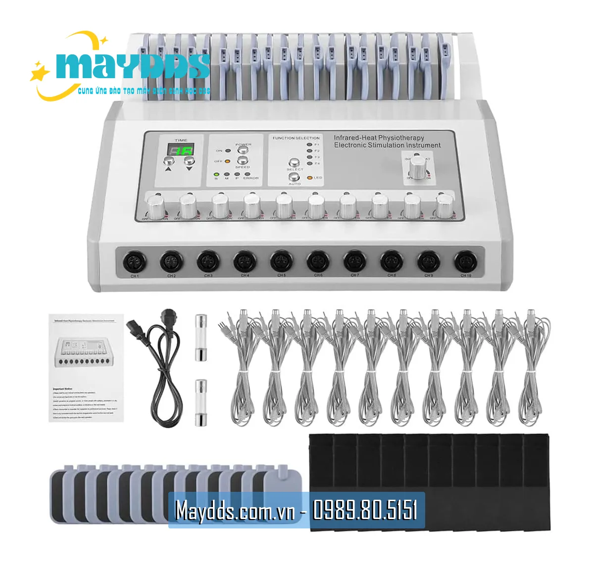 Máy điện xung 10 cổng tiêu chuẩn châu âu